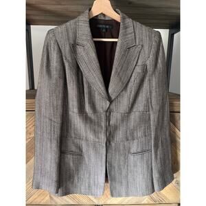 Lafayette 148 Brown Herringbone Blazer 6